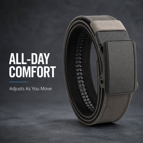 No-Sag Micro-Adjustable EDC Ratchet Belt