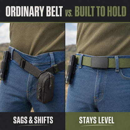 No-Sag Micro-Adjustable EDC Ratchet Belt