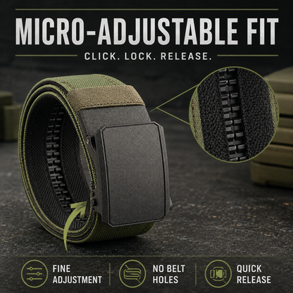 No-Sag Micro-Adjustable EDC Ratchet Belt