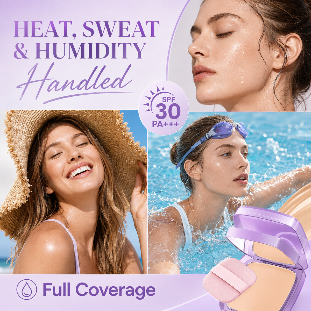 Full Coverage Creamy Foundation Waterproof with SPF 30