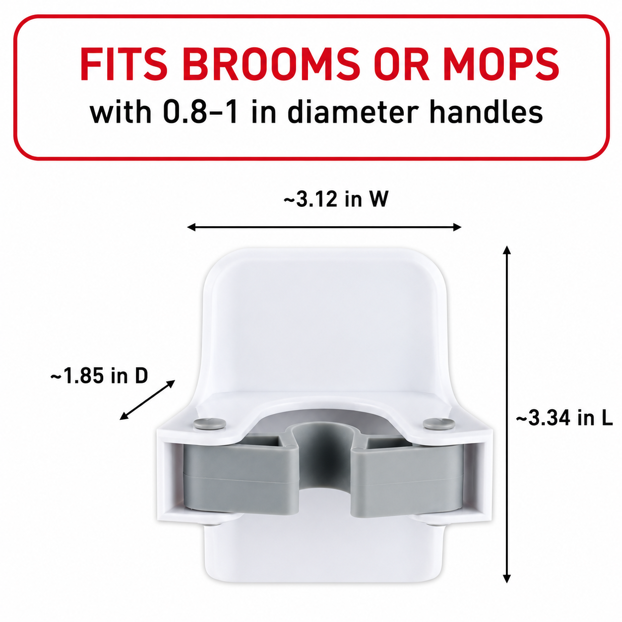 3-Pack Space-Saving Broom & Mop Holders
