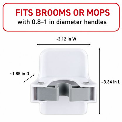 3-Pack Space-Saving Broom & Mop Holders