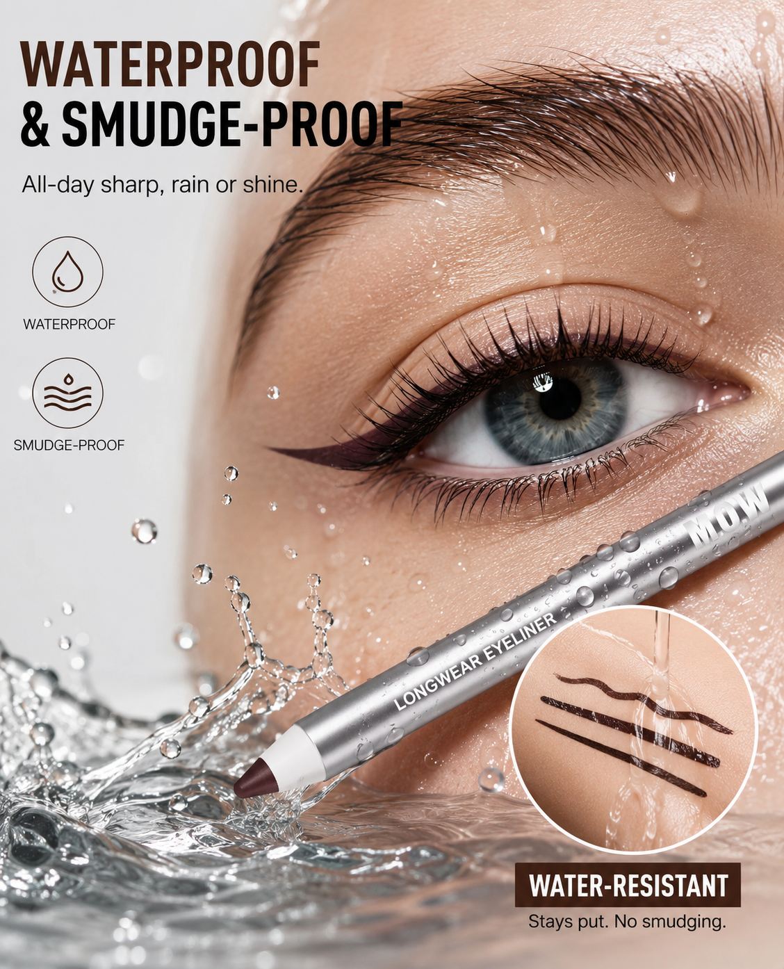 Longwear Eyeliner – Waterproof, Smudge-Proof, 24-Hour Stay
