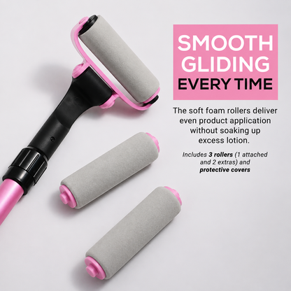 Aplicador de loción para la espalda: extensible hasta 23" con diseño curvado ergonómico