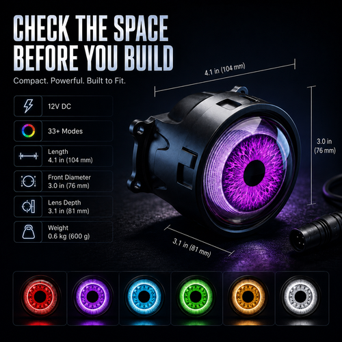 Luz ambiental LED para coche "Ojo de Demonio"