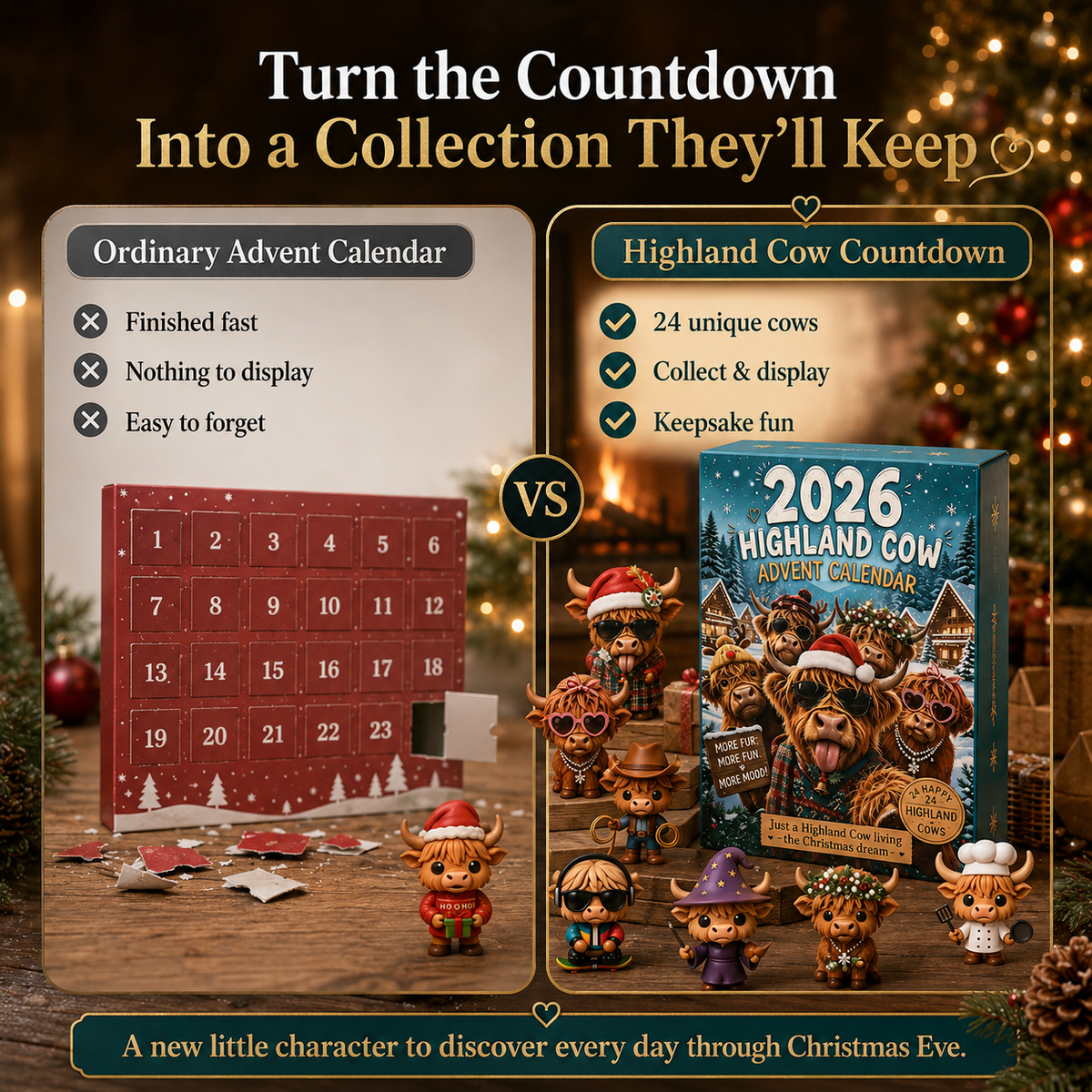 🔥2026 Highland Cow Advent Calendar