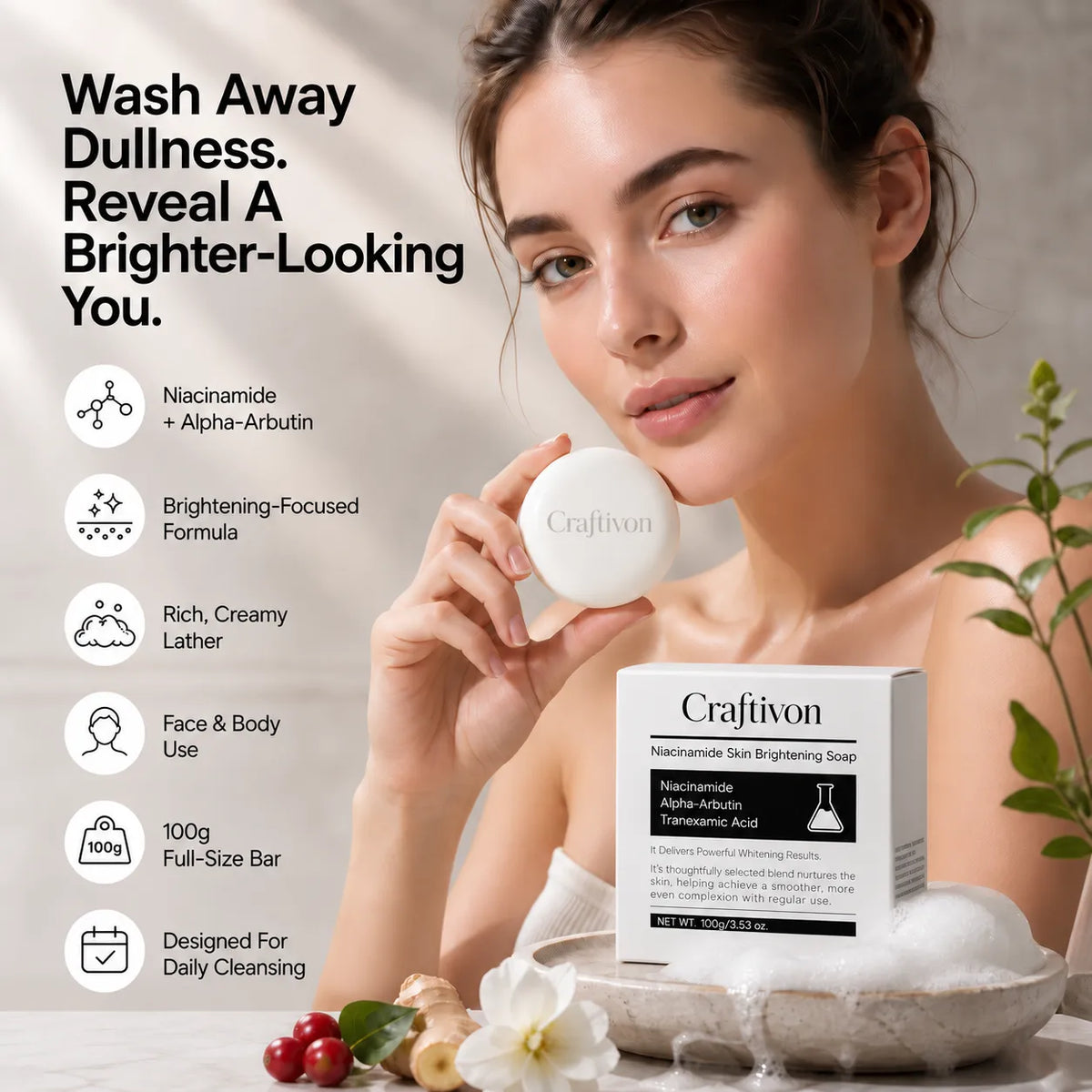 🎁Niacinamide Brightening Soap for Radiant, Even-Looking Skin