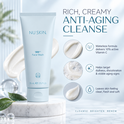 🎉Nu Skin 180° Face Wash | Vitamin C | Mature Skin | 2.5 Fl Oz | 1 Pack