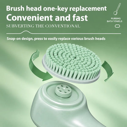 🎁Rechargeable Electric Shower Body Scrubber with 5 Interchangeable Heads