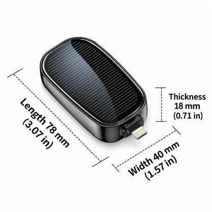🎁Solar Mini Power Bank with Built-In Charging Connector