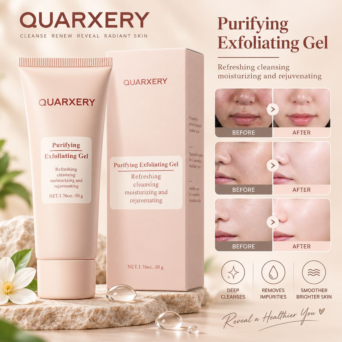 Purifying Exfoliating Gel - Gentle Face & Body Cleanser