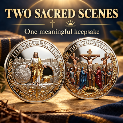Cross & Resurrection Faith Memorial Coin