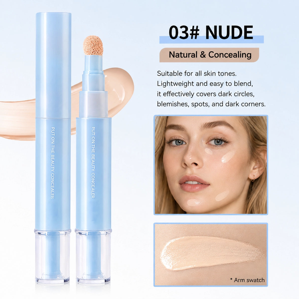 Corrector hidratante en lápiz con efecto iluminador y cobertura impecable