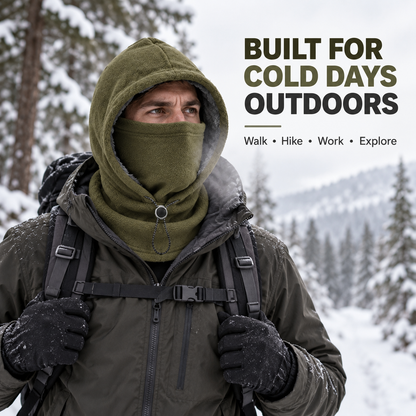 🎉3-in-1 Winter Fleece Balaclava Hood 🧣❄️ Warm Face, Ear & Neck Cover