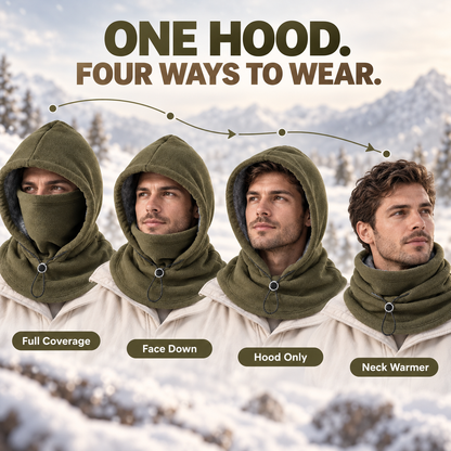 🎉3-in-1 Winter Fleece Balaclava Hood 🧣❄️ Warm Face, Ear & Neck Cover
