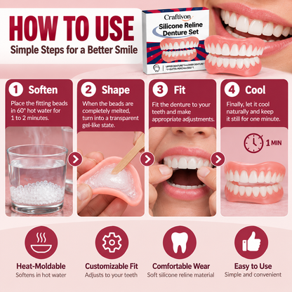 ❤️Temporary Snap-On Veneers – Removable Smile Covers