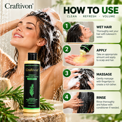 ❤️Rosemary Biotin Volumizing Shampoo for Fuller Thicker Looking Hair
