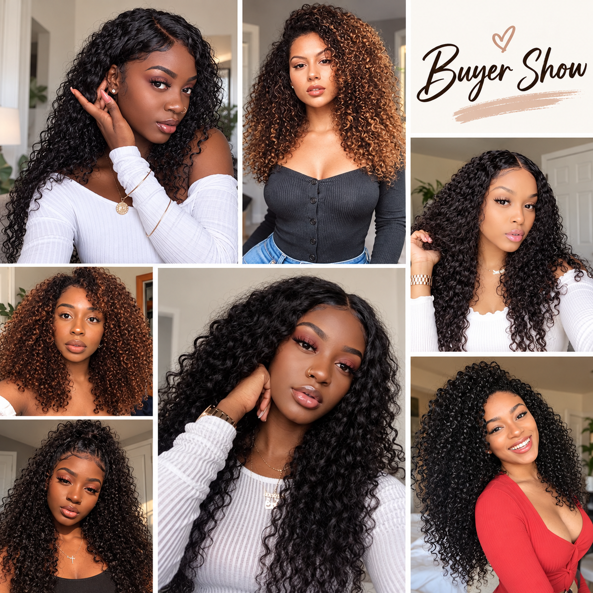 🔥24 inch Kinky Curly Clip In Hair Extensions 160g