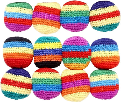 Knit Multicolor Hacky Sack Stress Ball