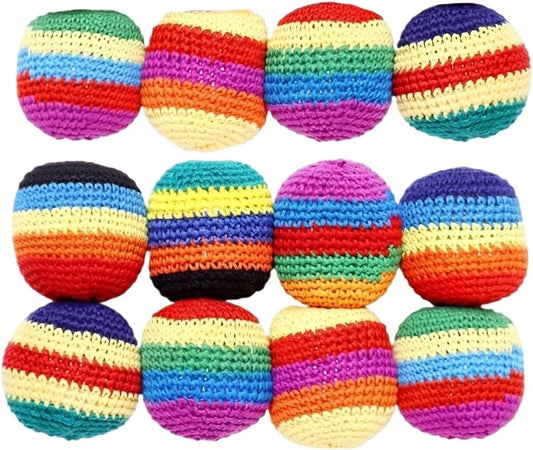 Knit Multicolor Hacky Sack Stress Ball