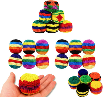 Knit Multicolor Hacky Sack Stress Ball