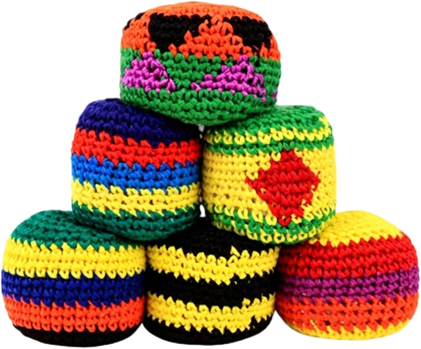 Knit Multicolor Hacky Sack Stress Ball