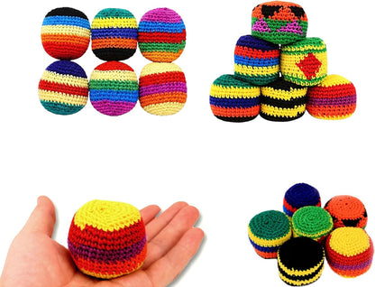 Knit Multicolor Hacky Sack Stress Ball