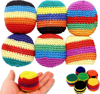 Knit Multicolor Hacky Sack Stress Ball