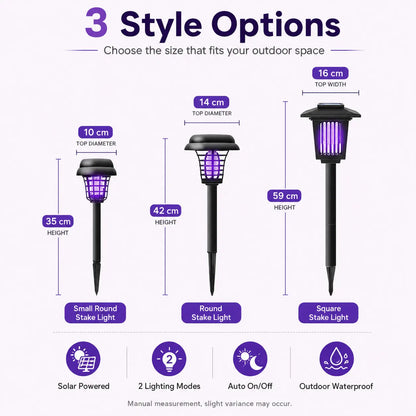 🦟 Solar Mosquito Zapper Light – Outdoor Garden Stake, UV Killer + Pathway Lamp, Dual Mode, Weather Resistant