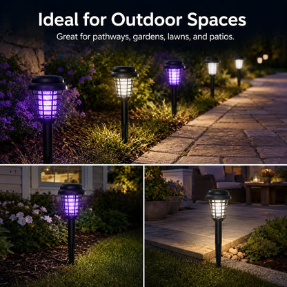 🦟 Solar Mosquito Zapper Light – Outdoor Garden Stake, UV Killer + Pathway Lamp, Dual Mode, Weather Resistant