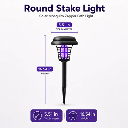 🦟 Solar Mosquito Zapper Light – Outdoor Garden Stake, UV Killer + Pathway Lamp, Dual Mode, Weather Resistant