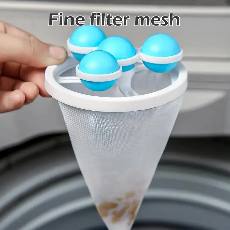 Washing Machine Filter Net Bag Cleaner Floating Hair Remover