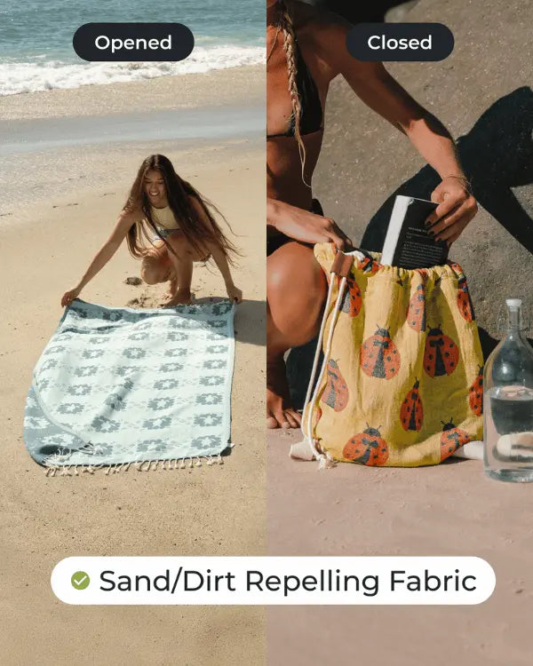 2-in-1 Convertible Beach Towel Bag