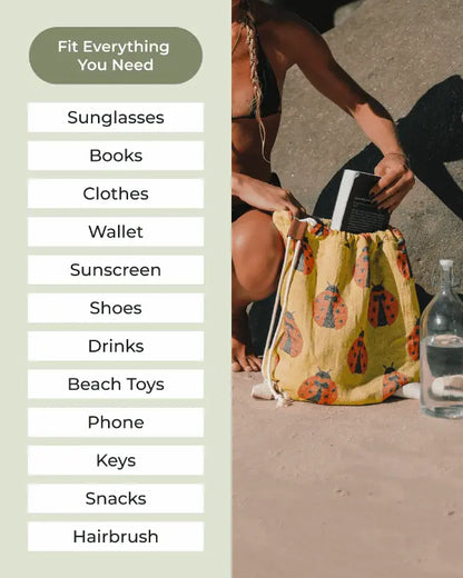 2-in-1 Convertible Beach Towel Bag