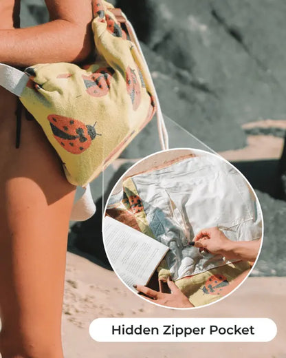 2-in-1 Convertible Beach Towel Bag