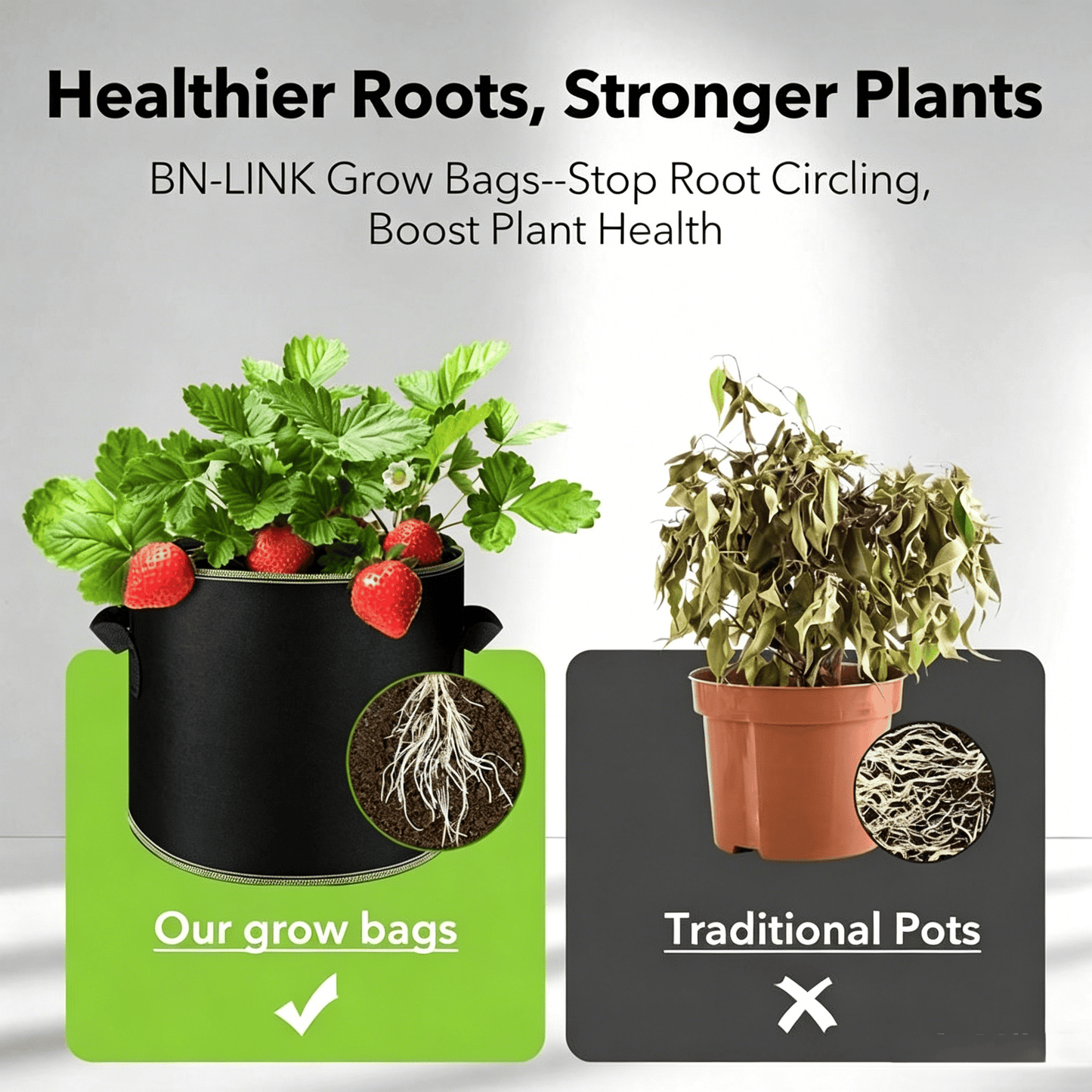 10 Gallon Grow Bags – Heavy Duty Aeration Fabric Pots with Handles for Vegetables, Flowers & Fruits 🪴