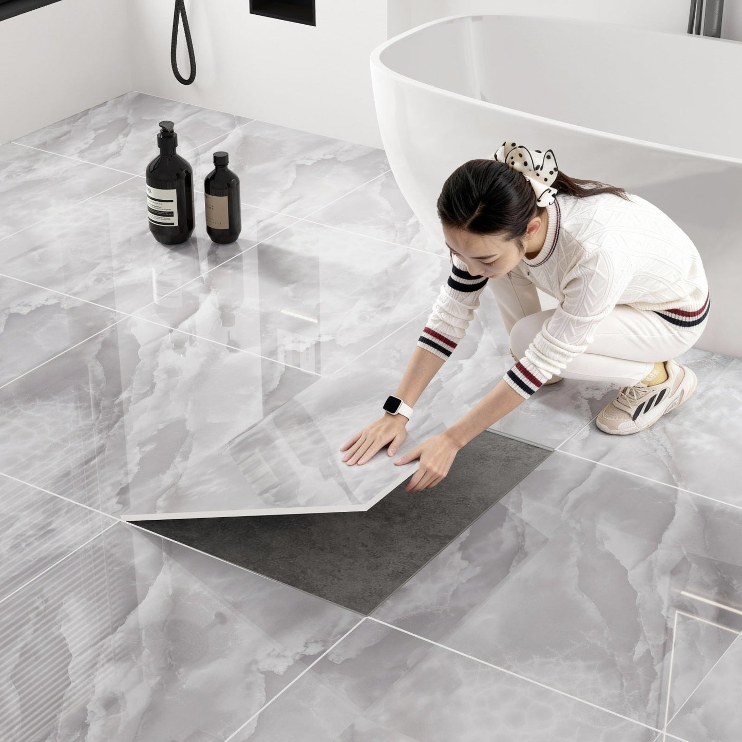 Thickened imitation ceramic tile sticker