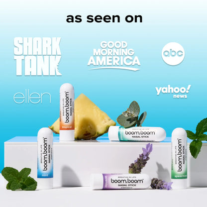BoomBoom Nasal Stick: Shark Tank Approved Natural Essential Oil Inhaler