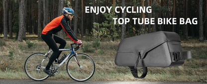 Magnetic Waterproof Bike Top Tube Bag, 1.2L Capacity With Dual Mount Options For Road & Mountain Bikes