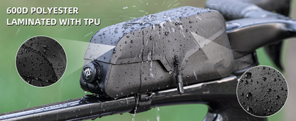 Magnetic Waterproof Bike Top Tube Bag, 1.2L Capacity With Dual Mount Options For Road & Mountain Bikes
