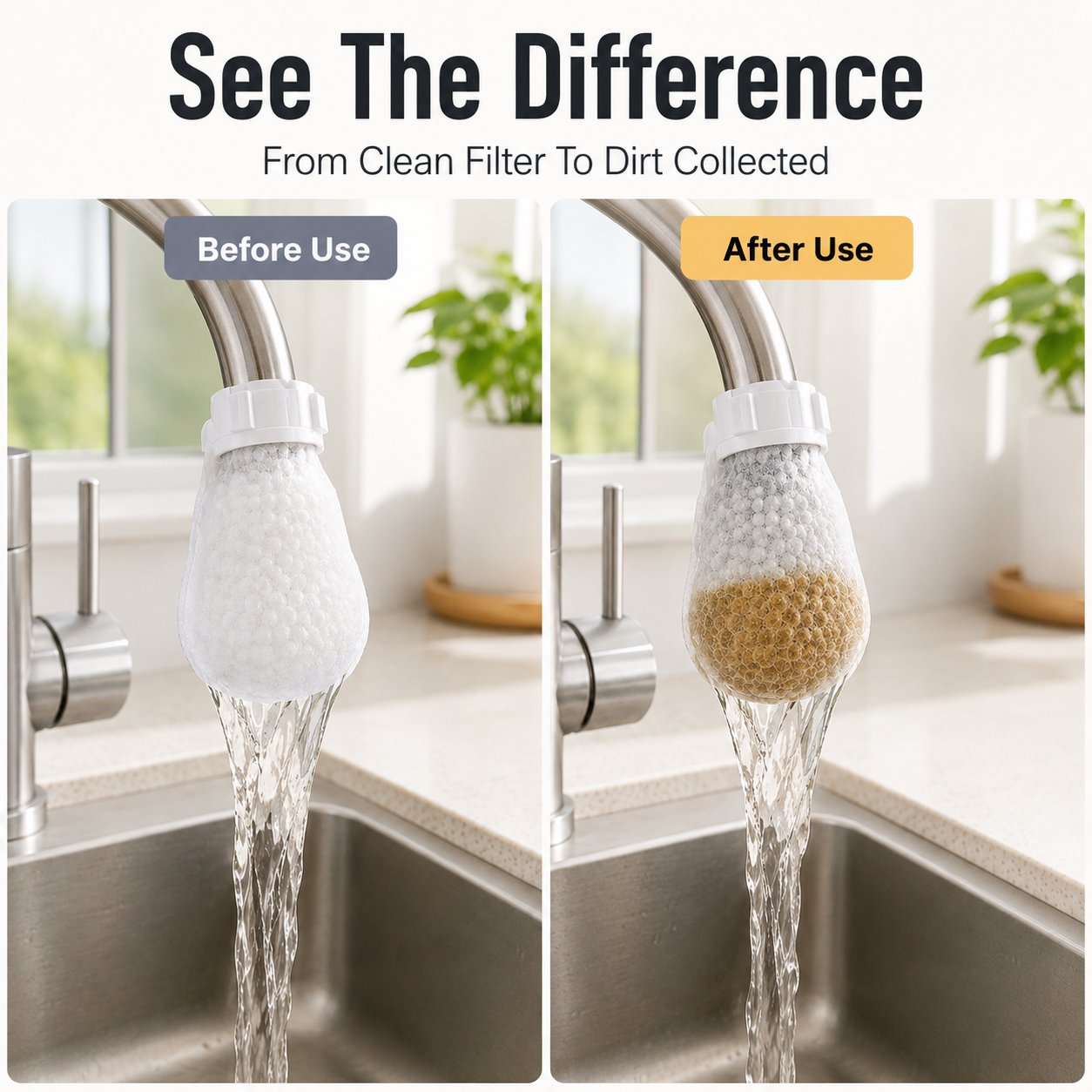 Universal Faucet Filter Cotton BagFilter Dirt