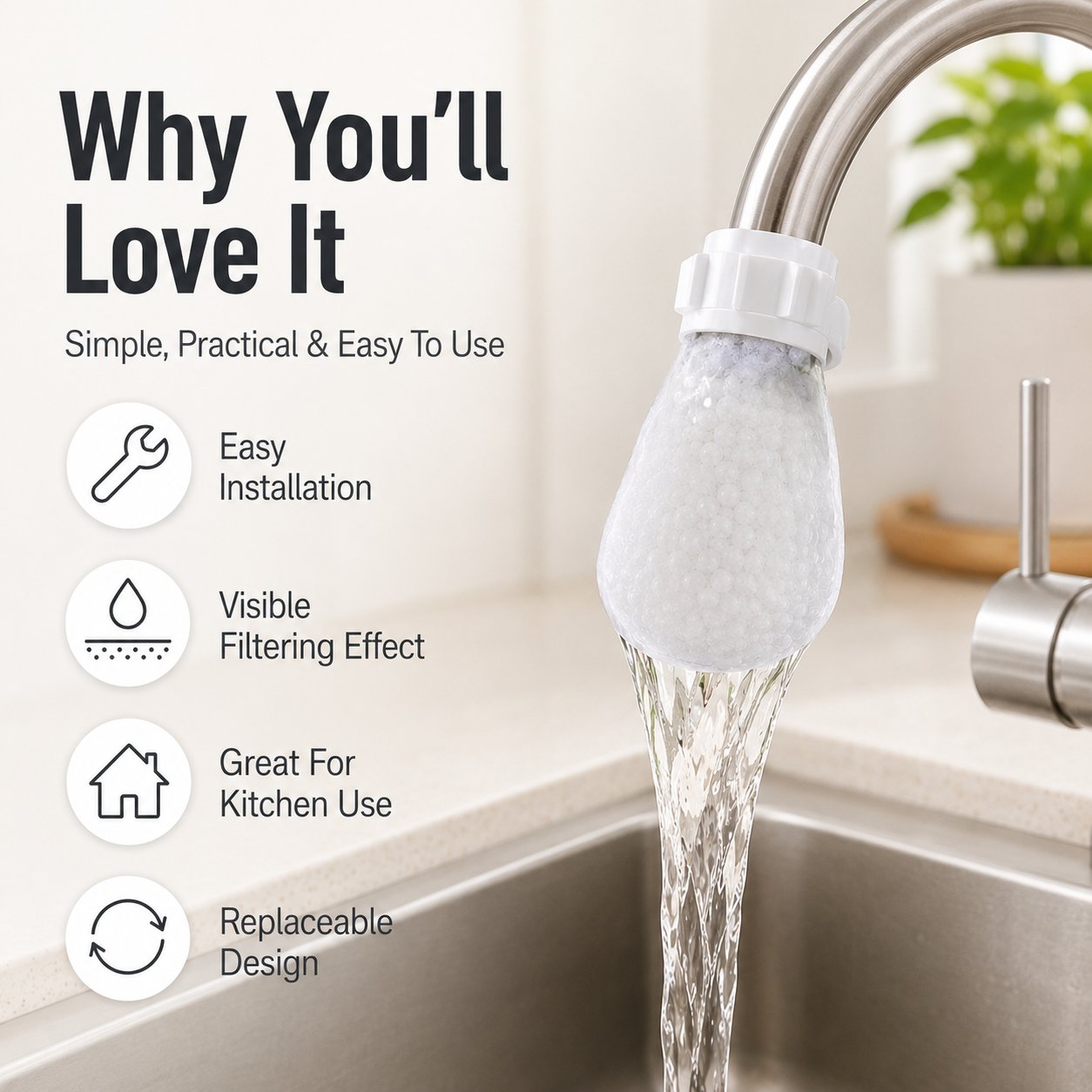 Universal Faucet Filter Cotton BagFilter Dirt