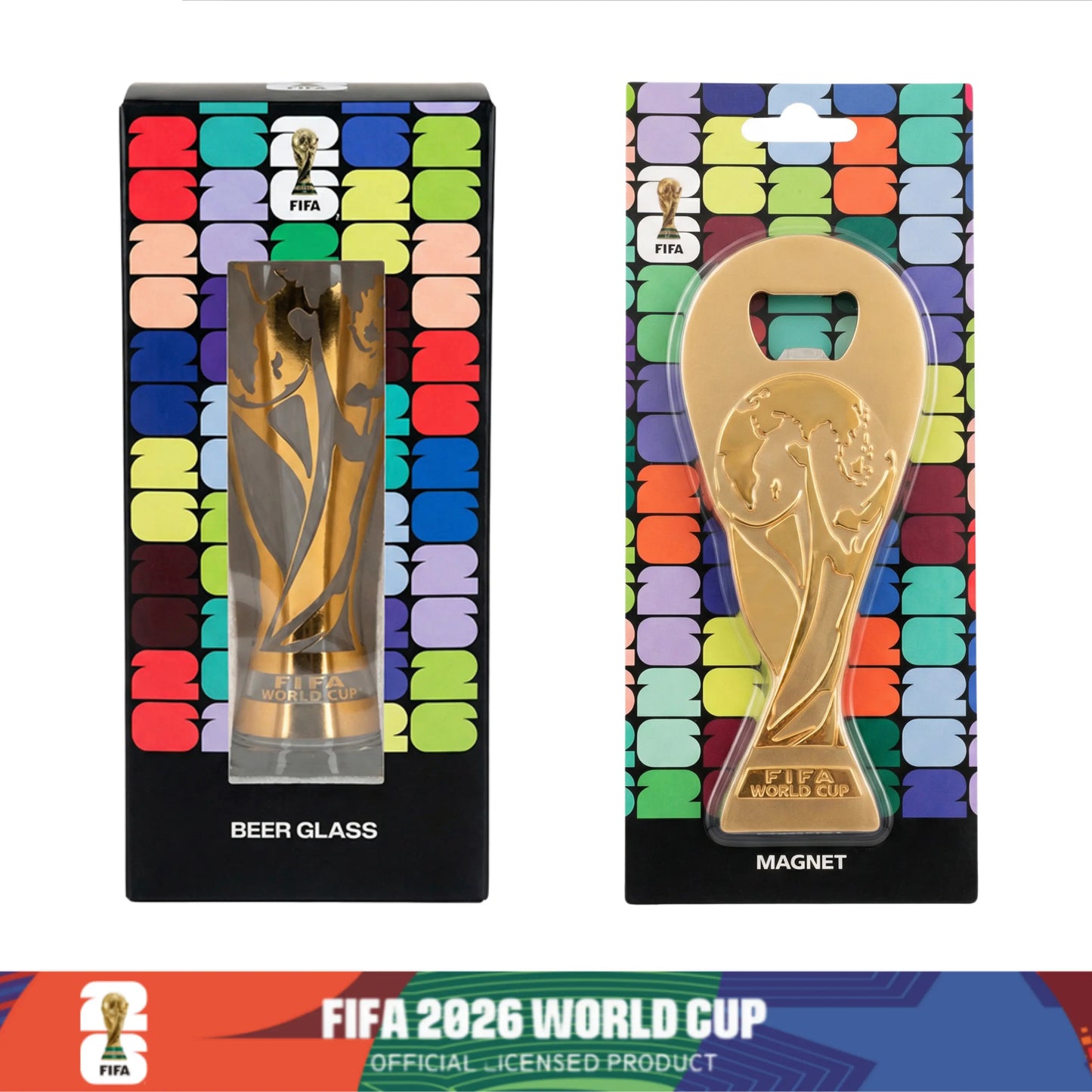 🎁 Father’s Day Gift Trophy Gold Print Beer Glass Set | Sports Fan Collectible Cup