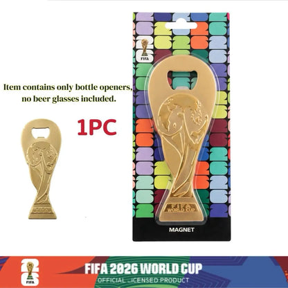 🎁 Father’s Day Gift Trophy Gold Print Beer Glass Set | Sports Fan Collectible Cup