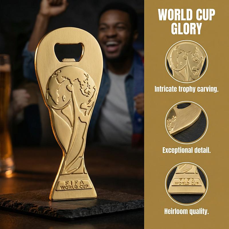 🎁 Father’s Day Gift Trophy Gold Print Beer Glass Set | Sports Fan Collectible Cup