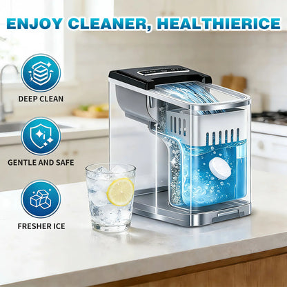 🧊Ice Maker Cleaning Tablets, Effective Descaling Tabs to Remove Scale & Odor, Safe for All Standalone Ice Mach