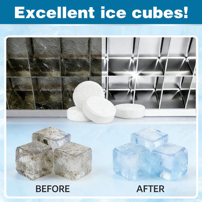 🧊Ice Maker Cleaning Tablets, Effective Descaling Tabs to Remove Scale & Odor, Safe for All Standalone Ice Mach