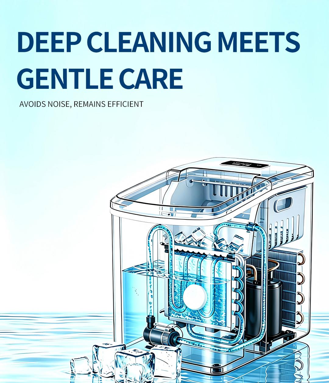 🧊Ice Maker Cleaning Tablets, Effective Descaling Tabs to Remove Scale & Odor, Safe for All Standalone Ice Mach