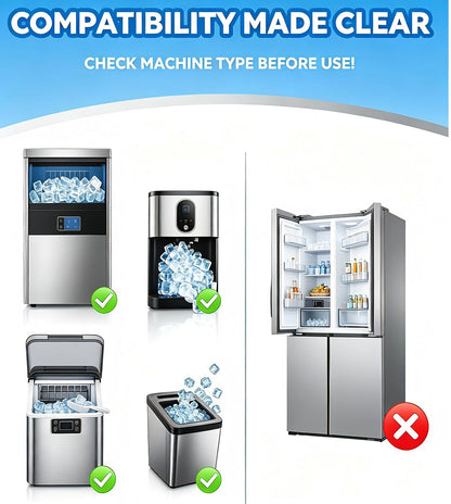 🧊Ice Maker Cleaning Tablets, Effective Descaling Tabs to Remove Scale & Odor, Safe for All Standalone Ice Mach
