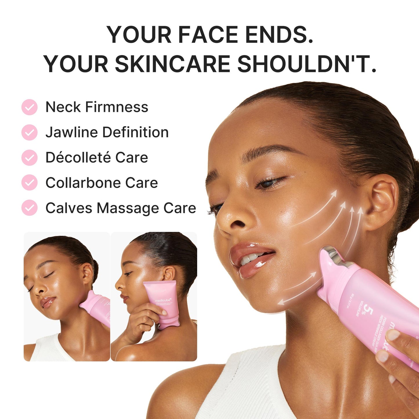 🧴Collagen Gua Sha Neck Cream – Built-In Gua Sha Massager with 5% Volufiline